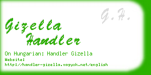 gizella handler business card